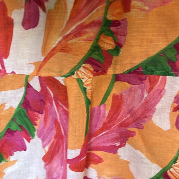 Chico’s Floral Print Blouse 3/4 length sleeves button down 2.5 US XL‎ - Picture 9 of 10